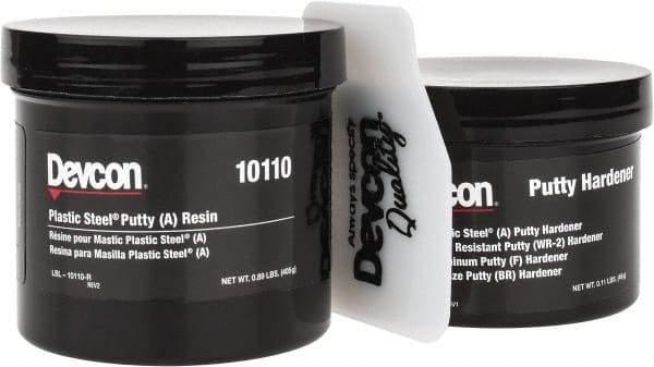 Devcon - 1 Lb Pail Two Part Epoxy - 45 min Working Time, Series Plastic Steel - Makers Industrial Supply