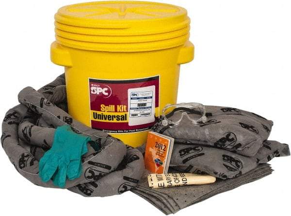 Brady SPC Sorbents - 15 Gal Capacity Universal Spill Kit - 20 Gal Polyethylene Lab Pack - Makers Industrial Supply