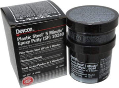 Devcon - 1 Lb Pail Two Part Epoxy - 5 min Working Time, 2,026 psi Shear Strength, Series Plastic Steel - Makers Industrial Supply