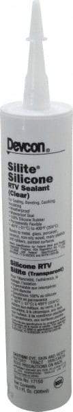 Devcon - 10.3 oz Cartridge Clear RTV Silicone Joint Sealant - -60 to 248°F Operating Temp - Makers Industrial Supply