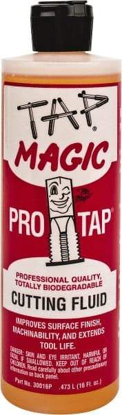 Tap Magic - Tap Magic ProTap, 1 Pt Bottle Cutting & Tapping Fluid - Semisynthetic, For Boring, Broaching, Drilling, Engraving, Facing, Milling, Reaming, Sawing, Threading, Turning - Makers Industrial Supply