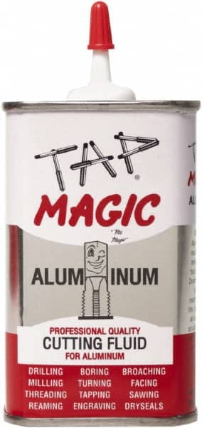 Tap Magic - Tap Magic Aluminum, 4 oz Can Cutting & Tapping Fluid - Semisynthetic, For Boring, Broaching, Drilling, Engraving, Facing, Milling, Reaming, Sawing, Threading, Turning - Makers Industrial Supply