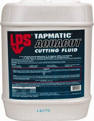 LPS - Tapmatic AquaCut, 5 Gal Pail Cutting & Tapping Fluid - Water Soluble, For Boring, Broaching, Drawing, Drilling, Engraving, Facing, Finishing, Grinding, Milling, Reaming, Sawing, Stamping, Tapping, Threading, Turning - Makers Industrial Supply