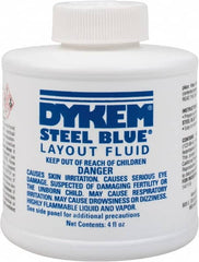 Dykem - Blue Layout Fluid - 4 Ounce Brush Top Can - Makers Industrial Supply