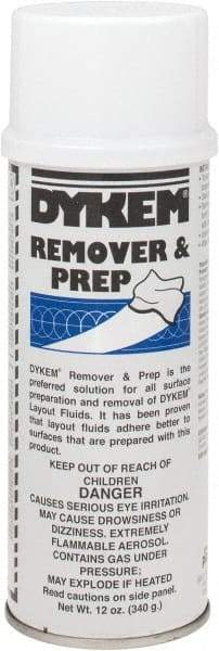 Dykem - Layout Fluid Remover and Thinner - 16 Ounce Aerosol Can - Makers Industrial Supply