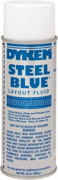 Dykem - Blue Layout Fluid - 12 Ounce Aerosol Can - Makers Industrial Supply