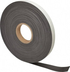 Mag-Mate - 100' Long x 1" Wide x 1/16" Thick Flexible Magnetic Strip - 12 Lb Max Pull Force, 6 Linear Ft/Lb Magnetic Pull Force, Adhesive Back - Makers Industrial Supply