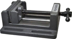 Palmgren - 4" Jaw Opening Capacity x 1-3/4" Throat Depth, Horizontal Drill Press Vise - 4" Wide Jaw, Stationary Base, Standard Speed, 7-1/2" OAL x 2-7/8" Overall Height - Makers Industrial Supply