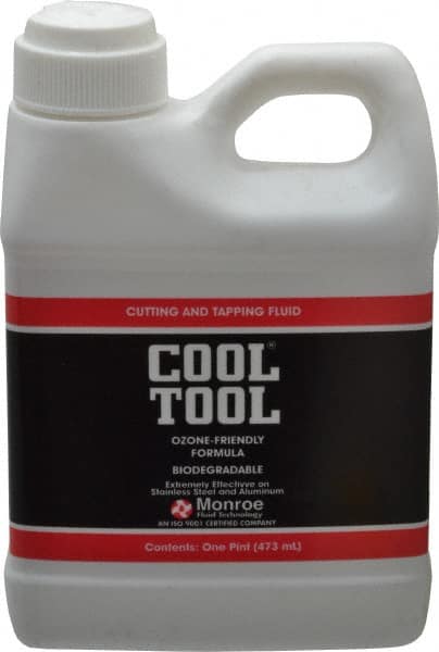 Monroe Fluid Technology - Cool Tool, 1 Pt Can Cutting & Tapping Fluid - Straight Oil, For Blanking, Boring, Broaching, Drilling, Hobbing, Milling, Reaming, Tapping, Turning - Makers Industrial Supply