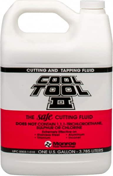 Monroe Fluid Technology - Cool Tool II, 1 Gal Bottle Cutting & Tapping Fluid - Straight Oil, For Blanking, Boring, Broaching, Drilling, Hobbing, Milling, Reaming, Tapping, Turning - Makers Industrial Supply