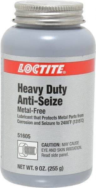 Loctite - 9 oz Can General Purpose Anti-Seize Lubricant - Calcium Fluoride/Graphite, -29 to 2,399°F, Gray, Water Resistant - Makers Industrial Supply