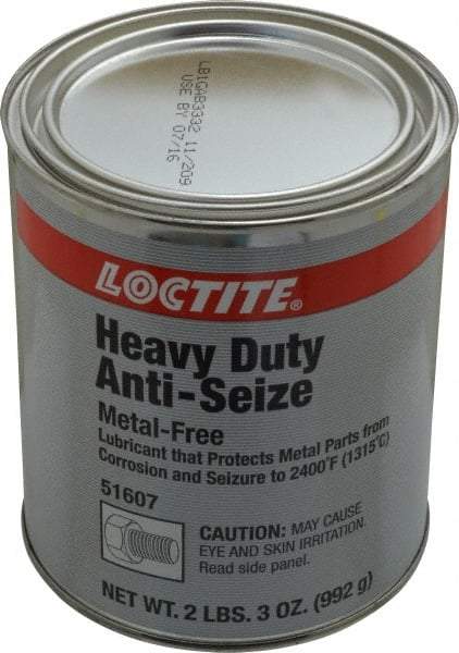 Loctite - 35 oz Can General Purpose Anti-Seize Lubricant - Calcium Fluoride/Graphite, -29 to 2,399°F, Gray, Water Resistant - Makers Industrial Supply