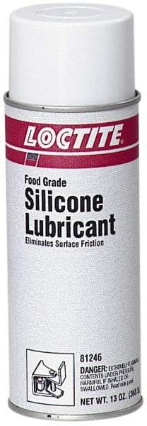 Loctite - 13 oz Aerosol Silicone Lubricant - Translucent, Food Grade - Makers Industrial Supply