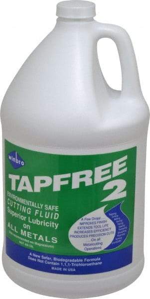 TapFree 2 - Tapfree 2, 1 Gal Bottle Cutting & Tapping Fluid - Water Soluble, For Cleaning - Makers Industrial Supply