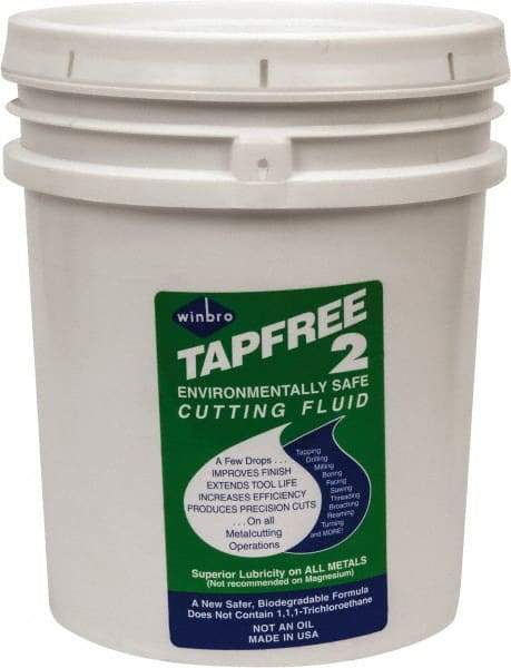 TapFree 2 - Tapfree 2, 5 Gal Pail Cutting & Tapping Fluid - Water Soluble, For Cleaning - Makers Industrial Supply