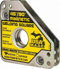 Mag-Mate - 3-3/4" Wide x 3/4" Deep x 3-3/4" High, Rare Earth Magnetic Welding & Fabrication Square - 60 Lb Average Pull Force - Makers Industrial Supply