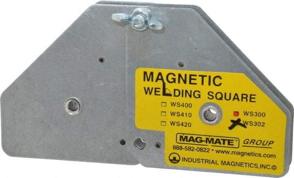 Mag-Mate - 7-5/8" Wide x 1-3/8" Deep x 3-3/4" High, Rare Earth Magnetic Welding & Fabrication Square - 120 Lb Average Pull Force - Makers Industrial Supply