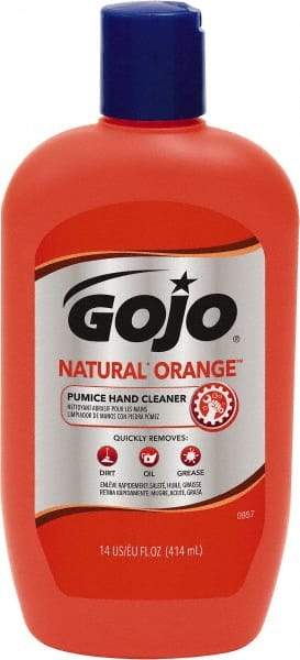 GOJO - 14 oz Squeeze Bottle Liquid Hand Cleaner - General Duty, Orange Scent, W/Pumice - Makers Industrial Supply