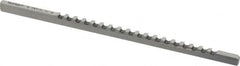 Dumont Minute Man - 3mm Keyway Width, Style A, Keyway Broach - High Speed Steel, Bright Finish, 1/8" Broach Body Width, 13/64" to 1-1/8" LOC, 5" OAL, 650 Lbs Pressure for Max LOC - Makers Industrial Supply