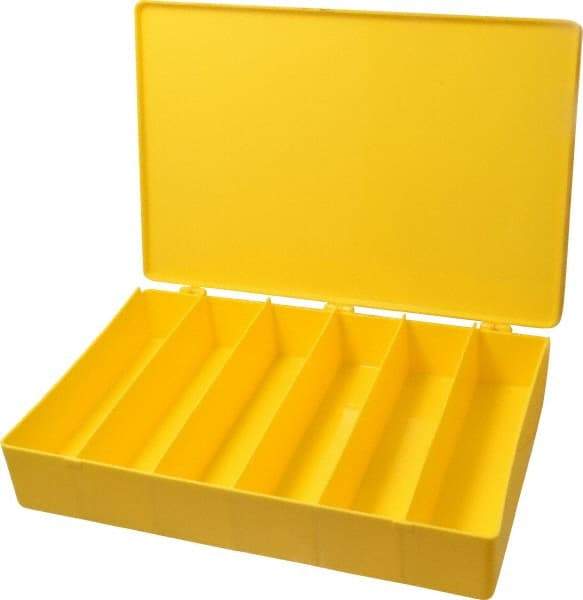 Flambeau - 13-1/8" Wide x 2-5/16" High x 9" Deep, Small Parts Box - Polypropylene Frame, 6 Compartments, 8-1/4" Wide x 2" High x 2" Deep Bin - Makers Industrial Supply