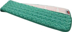 Rubbermaid - 36-1/2" Long x 5-1/2" Wide Microfiber Dust Mop Pad - Hook & Loop, Green - Makers Industrial Supply