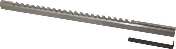 Value Collection - 3/16" Keyway Width, Style C, Keyway Broach - High Speed Steel, Bright Finish, 3/8" Broach Body Width, 25/64" to 2-1/2" LOC, 11-3/4" OAL - Makers Industrial Supply