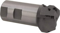 Everede Tool - 30° Lead Angle, 1.803" Max Cut Diam, 1-1/4" Min Cut Diam, 0.479" Max Depth of Cut, Indexable Chamfer and Angle End Mill - 3 Inserts, APLT 347 Insert Style, 3.2" Overall Length, Straight Shank, 60° Included Angle - Makers Industrial Supply