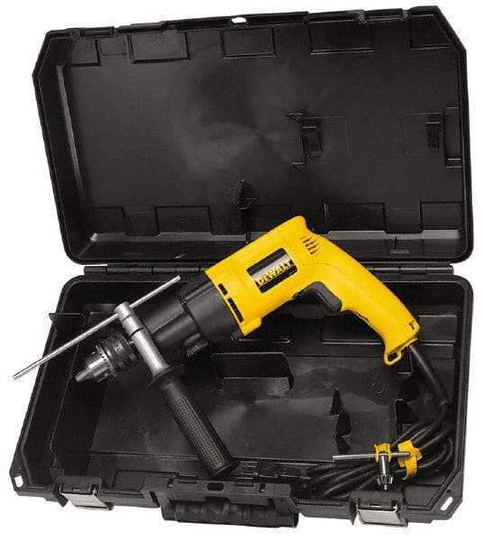 DeWALT - 1/2" Keyed Chuck Electric Hammer Drill - 0 to 46,000 BPM, 0 to 2,700 RPM, Reversible - Makers Industrial Supply