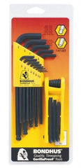 Bondhus - 22 Piece Fold-Up Ball End Hex Key Set - Hex Range 0.05 to 3/8" - Makers Industrial Supply