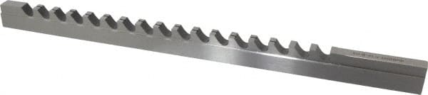 Dumont Minute Man - 7/16" Keyway Width, Style D, Keyway Broach - High Speed Steel, Bright Finish, 9/16" Broach Body Width, 1" to 6" LOC, 13-7/8" OAL, 9,400 Lbs Pressure for Max LOC - Makers Industrial Supply