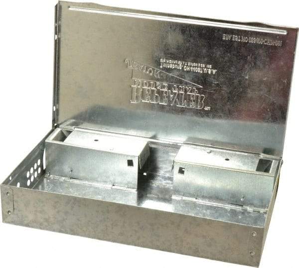 J.T. Eaton - Box Trap for Use on Mice - 10-1/4 Inch Long x 6-1/8 Inch Wide x 1-3/4 Inch High, Galvanized Steel - Makers Industrial Supply