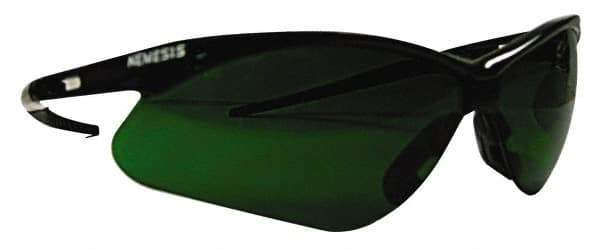 Jackson Safety - Green Lenses, Framed Welding Glasses - Scratch Resistant, Black Frame, Size Universal, Wrap Around - Makers Industrial Supply