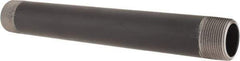 Made in USA - Schedule 80, 1-1/4" Diam x 12" Long Black Pipe Nipple - Threaded - Makers Industrial Supply