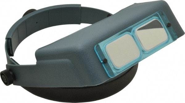 Made in USA - 2x Magnification, Optical Glass, Rectangular Magnifier - Headband Mount, 10 Inch Focal Distance - Makers Industrial Supply