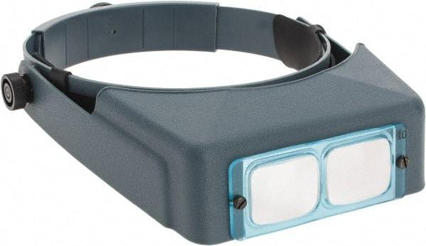 Made in USA - 3.5x Magnification, Optical Glass, Rectangular Magnifier - Headband Mount, 4 Inch Focal Distance - Makers Industrial Supply