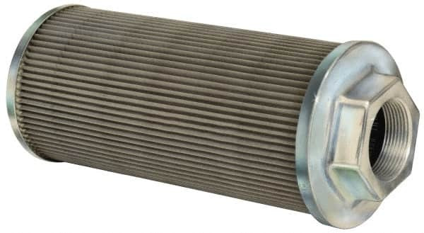 Flow Ezy Filters - 100 Mesh, 114 LPM, 30 GPM, 4.3" Diam, Female Suction Strainer without Bypass - 1-1/2 Port NPT, 9.8" Long - Makers Industrial Supply