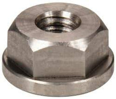 Gibraltar - 1/4-20, 5/8" Flange Diam, 5/16" High, 1/2" Across Flats, Flange Nut - Grade 303 Stainless Steel, 3/32" Flange Height - Makers Industrial Supply