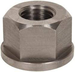 Gibraltar - 1-8, 2" Flange Diam, 1-1/4" High, 1-5/8" Across Flats, Flange Nut - Grade 303 Stainless Steel, 1/4" Flange Height - Makers Industrial Supply