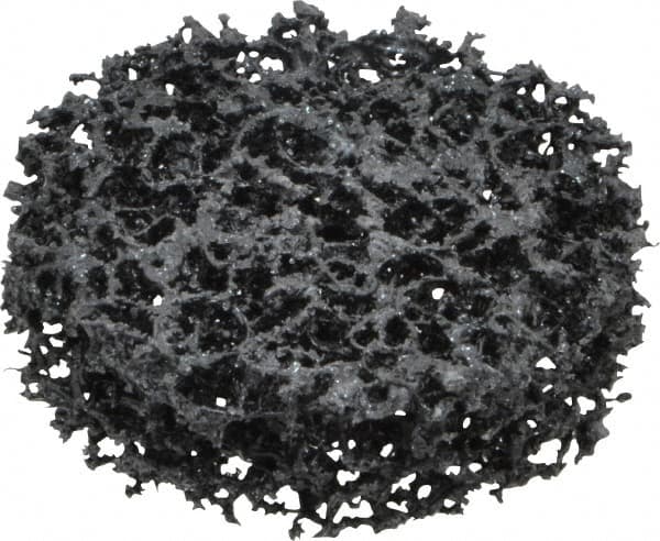 3M - 2" Very Coarse Grade Silicon Carbide Deburring Disc - 1/4" Center Hole, Arbor Connection, Black, 12,000 Max RPM - Makers Industrial Supply