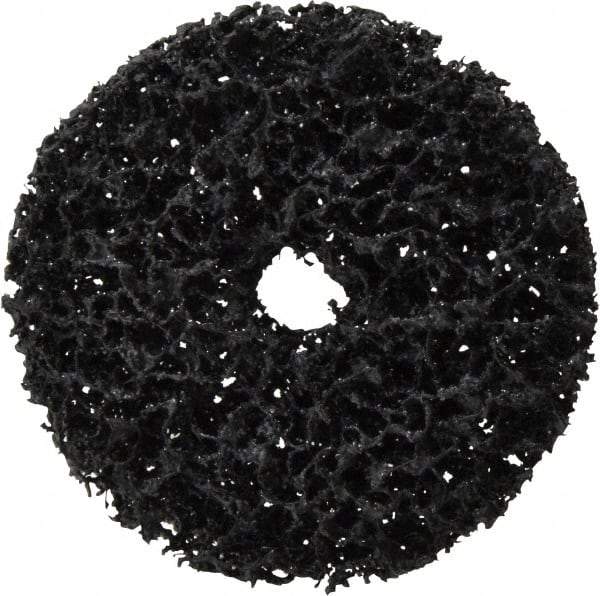 3M - 3" Very Coarse Grade Silicon Carbide Deburring Disc - 1/2" Center Hole, Arbor Connection, Black, 8,500 Max RPM - Makers Industrial Supply