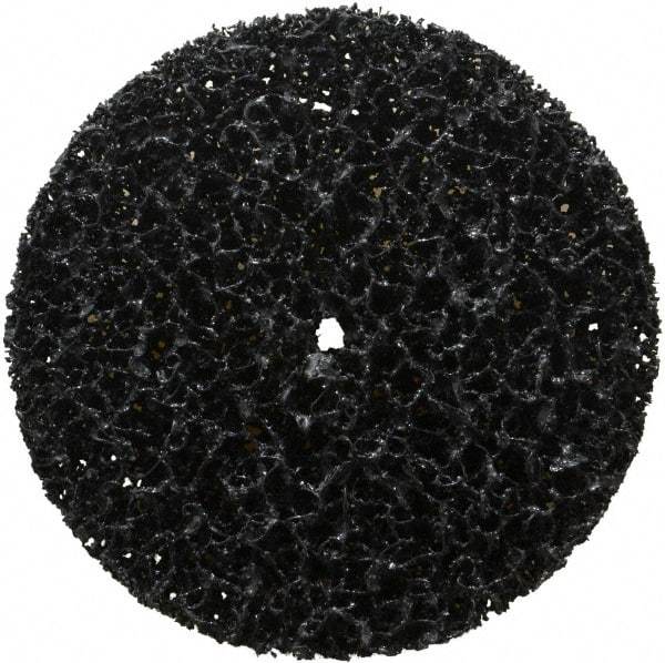 3M - 4" Very Coarse Grade Silicon Carbide Deburring Disc - 1/4" Center Hole, Arbor Connection, Black, 6,000 Max RPM - Makers Industrial Supply