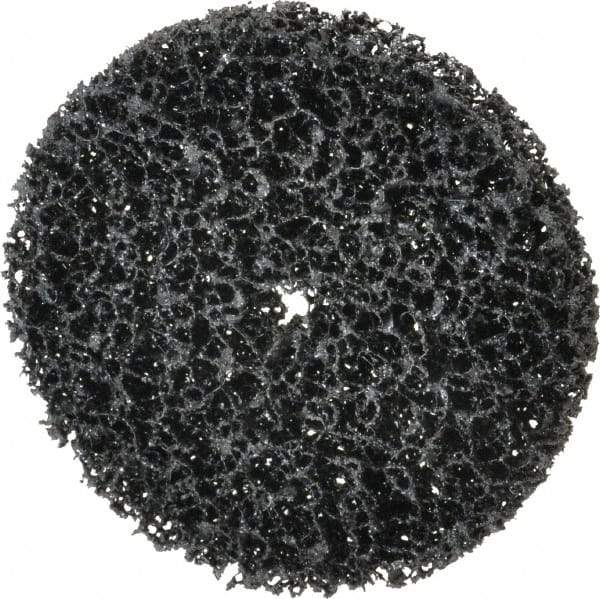 3M - 4" Very Coarse Grade Silicon Carbide Deburring Disc - 3/8" Center Hole, Arbor Connection, Black, 6,000 Max RPM - Makers Industrial Supply