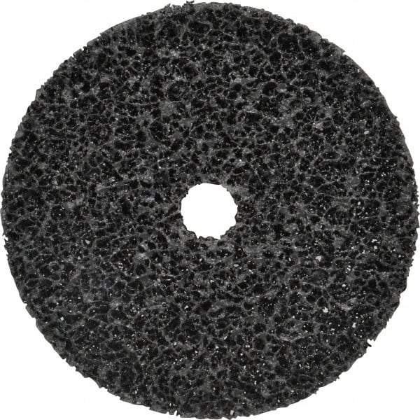 3M - 6" Very Coarse Grade Silicon Carbide Deburring Disc - 7/8" Center Hole, Arbor Connection, Black, 4,000 Max RPM - Makers Industrial Supply