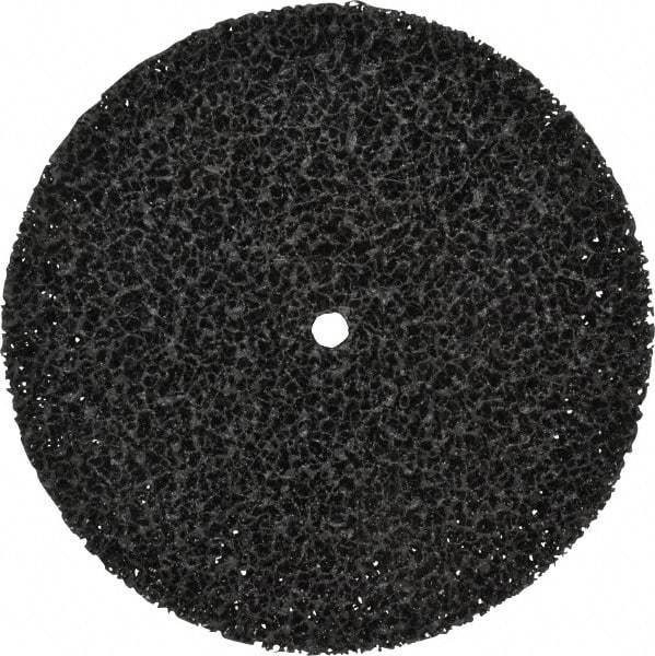 3M - 8" Very Coarse Grade Silicon Carbide Deburring Disc - 1/2" Center Hole, Arbor Connection, Black, 3,000 Max RPM - Makers Industrial Supply