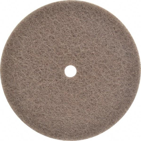 3M - 6" Very Fine Grade Silicon Carbide Deburring Disc - 1/2" Center Hole, Arbor Connection, 4,000 Max RPM - Makers Industrial Supply