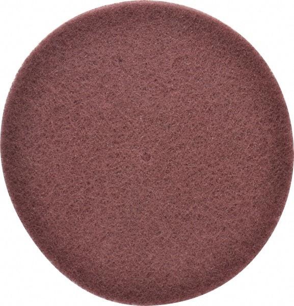 3M - 8" Very Fine Grade Aluminum Oxide Deburring Disc - 1/4" Center Hole, Arbor Connection, Maroon, 3,000 Max RPM - Makers Industrial Supply