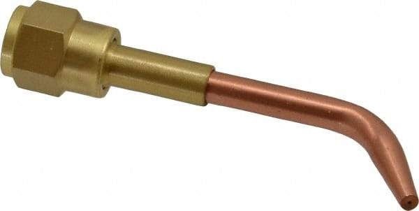 Value Collection - #00 Tip, Oxy-Acetylene, 142T Series Medium Duty Welding Elbow Nozzle - For Use with General Purpose Torches - Exact Industrial Supply