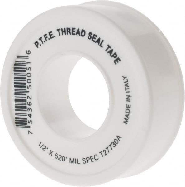 Value Collection - 1/2" Wide x 520" Long General Purpose Pipe Repair Tape - -450 to 550°F, White - Makers Industrial Supply