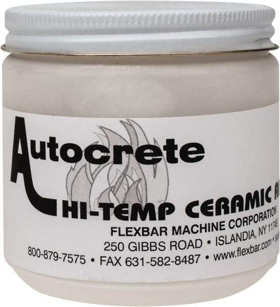 Flexbar - 1 Lb Jar White Ceramic Filler/Repair Caulk - 3000°F Max Operating Temp, 24 hr Full Cure Time - Makers Industrial Supply