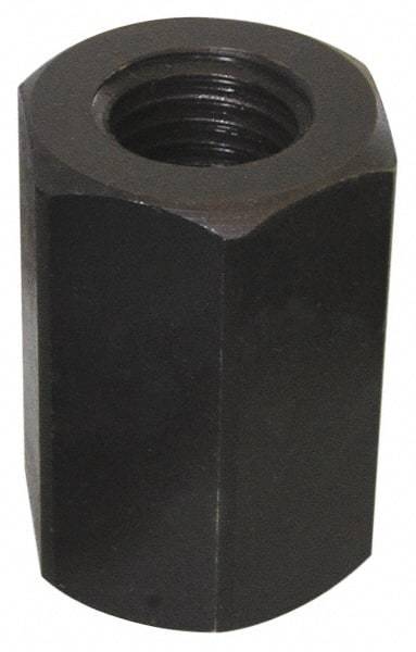 Value Collection - 3/4-10 UNC, 1-7/8" OAL Steel Standard Coupling Nut - Black Oxide Coated, 1-1/4" Width Across Flats - Makers Industrial Supply